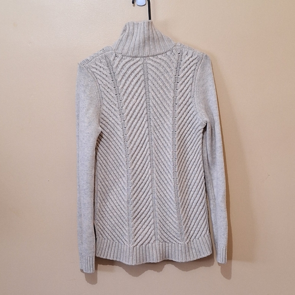 Vince Yak Wool Blend Chevron Cable Knit Sweater - Picture 5 of 6